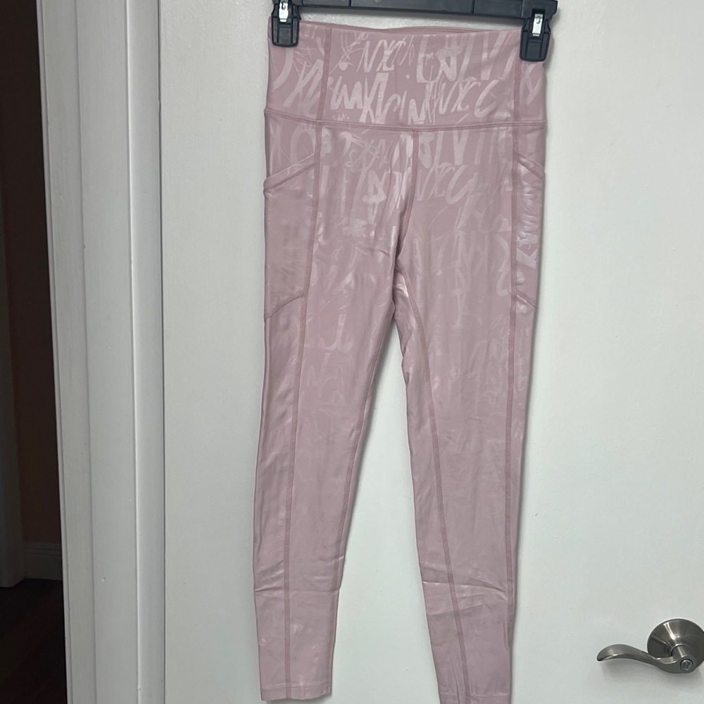 Calvin Klein Performance High Waist
Blush Pink Crop Legging Script Monogram Logo